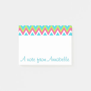 Personalized Bright Rainbow Post It Notes