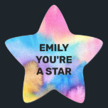 Personalized Bright Star Reward Chart School Kids Star Sticker<br><div class="desc">Colorful reward sticker. For students,  for teachers,  for chores</div>