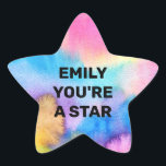 Personalized Bright Star Reward Chart School Kids Star Sticker<br><div class="desc">Colorful reward sticker. For students,  for teachers,  for chores</div>