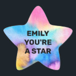 Personalized Bright Star Reward Chart School Kids Star Sticker<br><div class="desc">Colorful reward sticker. For students,  for teachers,  for chores</div>