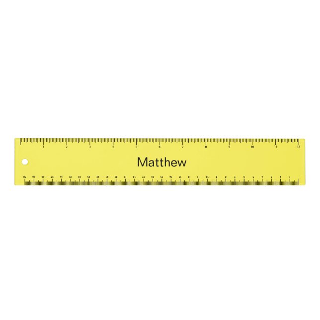 Personalized bright yellow ruler (Front)