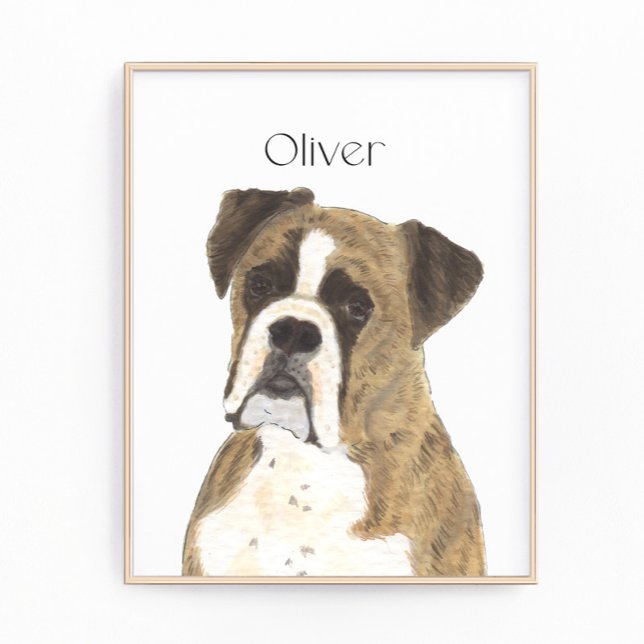 Personalized Brindle Boxer Dog  Photo Print (Creator Uploaded)