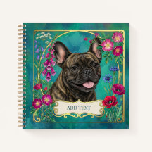 Personalized Brindle French Bulldog Notebook