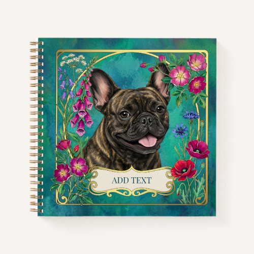 Personalized Brindle French Bulldog Notebook