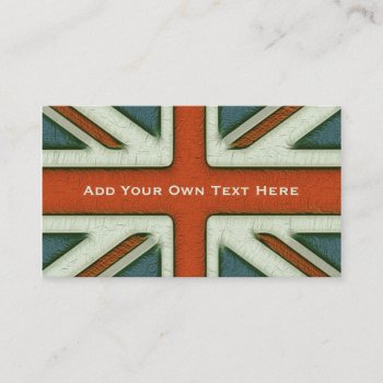 Personalized British Flag Business Card by EnglishTeePot at Zazzle