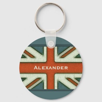 Personalized British Flag Keychain by EnglishTeePot at Zazzle