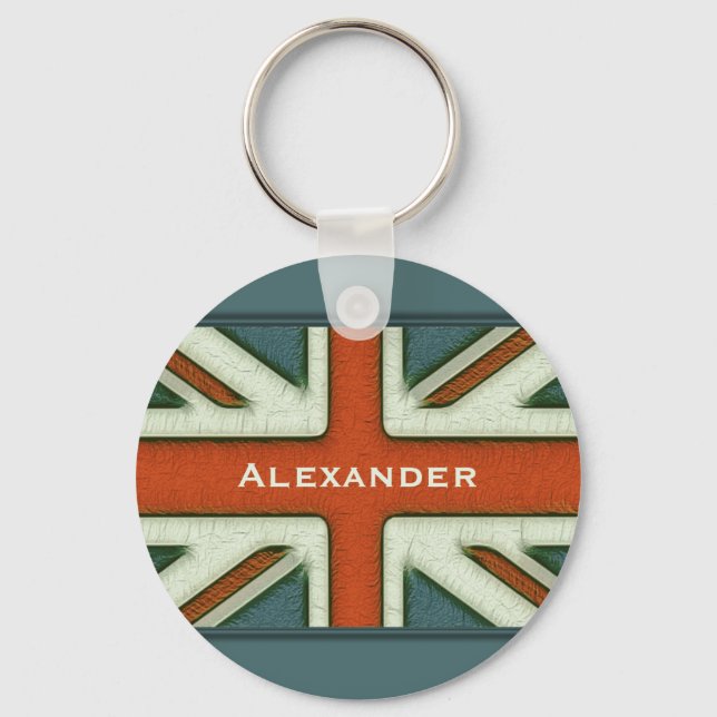 Personalized British Flag Keychain (Front)