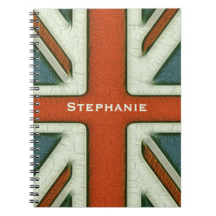 Personalized British Flag Notebook
