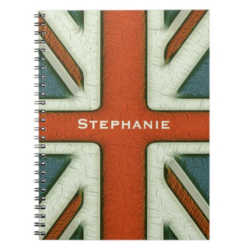 Personalized British Flag Notebook