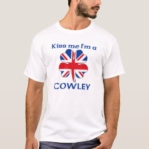 Personalized British Kiss Me I'm Cowley T-Shirt