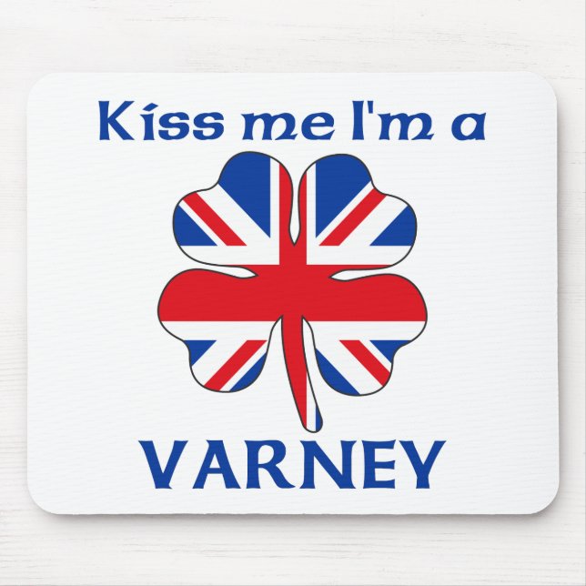 Personalized British Kiss Me I'm Varney Mouse Pad (Front)
