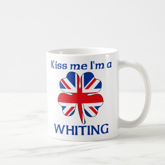Personalized British Kiss Me I'm Whiting Coffee Mug (Right)