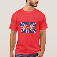 Personalized British Union Jack flag T-Shirt