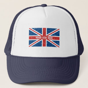 Personalized British Union Jack flag T-Shirt Trucker Hat