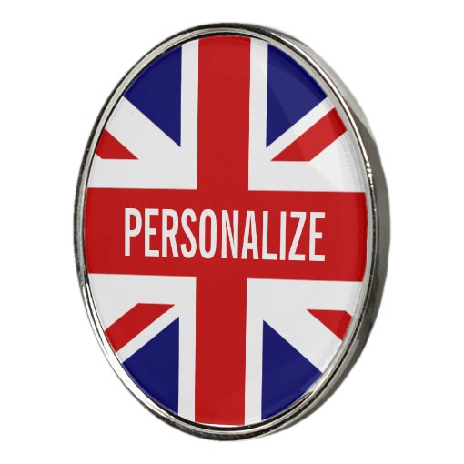 Personalized British Union Jack golf ball markers Zazzle