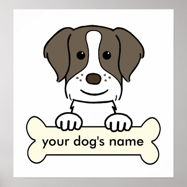 Personalized Brittany Spaniel Poster (Front)