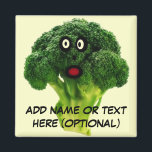Personalized Broccoli Cartoon Magnet<br><div class="desc">This is a great cartoon for anyone who loves Broccoli!</div>