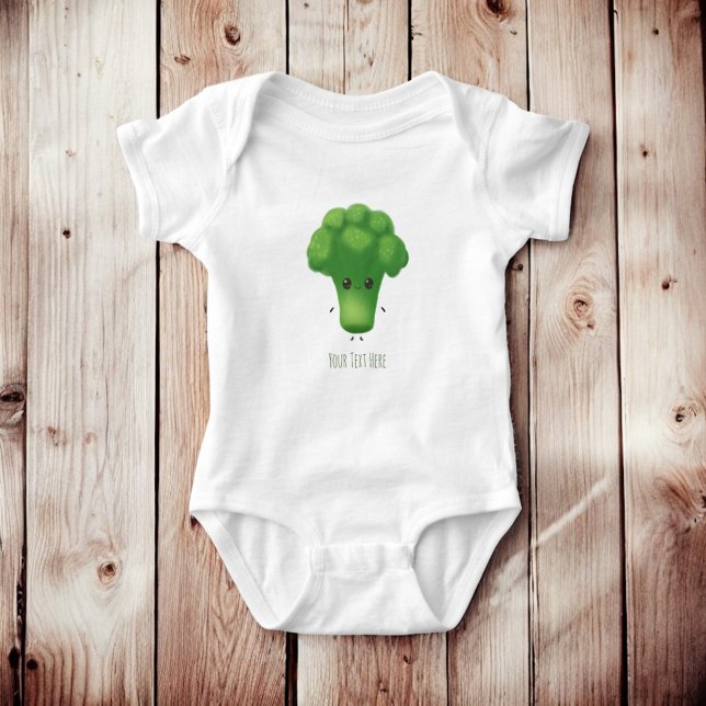 Personalized Broccoli Name Cute Baby Outfit Bodysuit (Creator Uploaded)