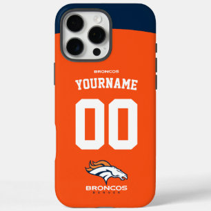 Personalized Broncos Jersey American Football iPhone 16 Pro Max Case