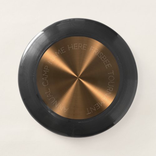 Personalized Bronze Metallic Radial Texture Wham_O Frisbee