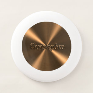 Personalized Bronze Metallic Radial Texture Wham-O Frisbee