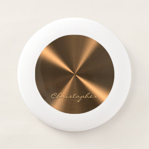 Personalized Bronze Metallic Radial Texture Wham-O Frisbee