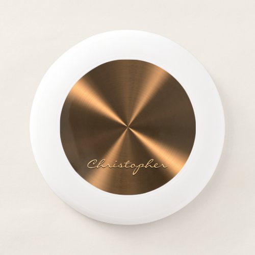 Personalized Bronze Metallic Radial Texture Wham_O Frisbee