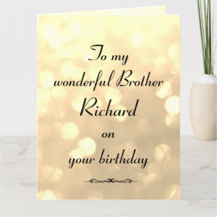 Personalized Brother Birthday Card
