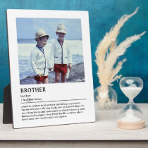 Personalized Brother Definition Quote Wall Art Plaque