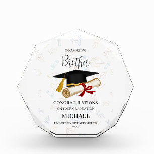 Personalized Brother Graduation Keepsake Name Year Acrylic Award