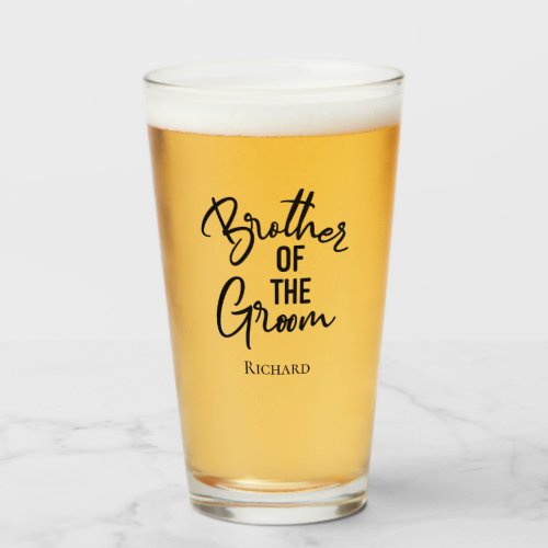 Personalized Brother of the Bride Glass