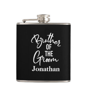 Personalized Brother of the Groom Wedding Flask