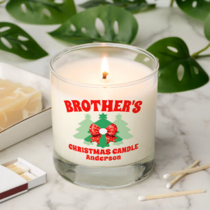 Personalized Brother's Christmas Gift Scented Candle