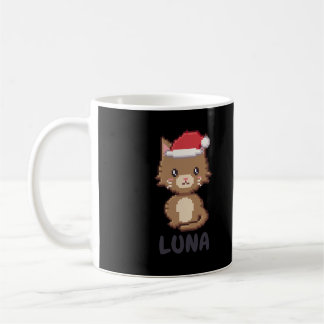 Personalized Brown Cat Christmas Mug