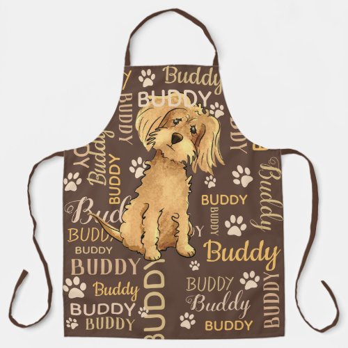 Personalized Brown Dog Apron