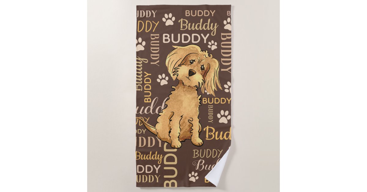 Personalized Brown Dog Beach Towel Zazzle