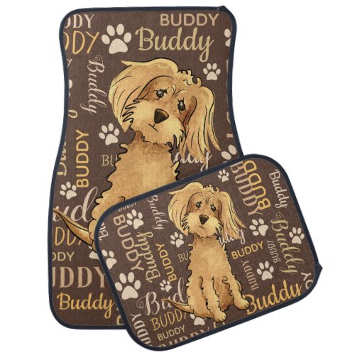 Personalized Brown Dog Car Floor Mat