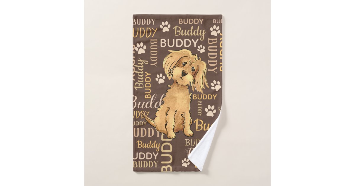 Personalized Brown Dog Hand Towel Zazzle