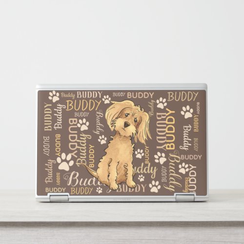 Personalized Brown Dog HP Laptop Skin