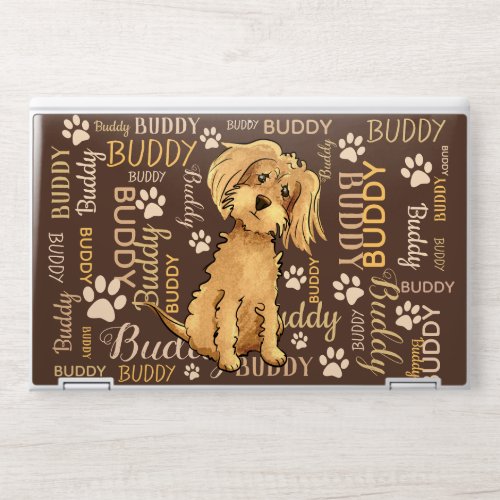 Personalized Brown Dog HP Laptop Skin