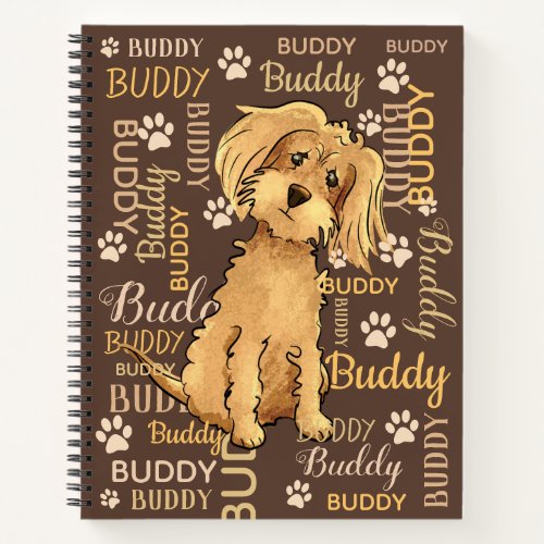 Personalized Brown Dog Journal Notebook