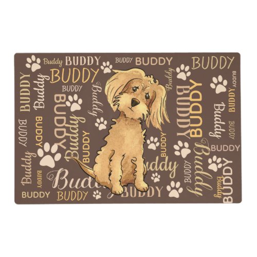 Personalized Brown Dog Placemat