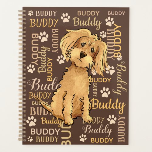 Personalized Brown Dog Planner