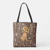 Personalized Brown Dog Tote Bag (Back)