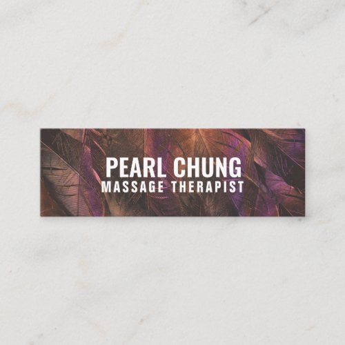 Personalized Brown Feathers Instagram Mini Business Card