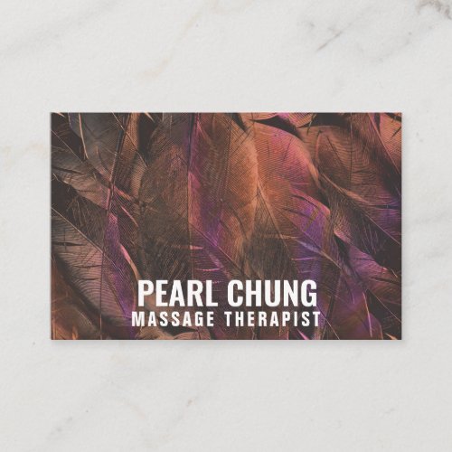 Personalized Brown Feathers UKEuro Business Card