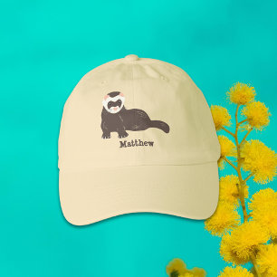 Personalized Brown Ferret Graphic Hat