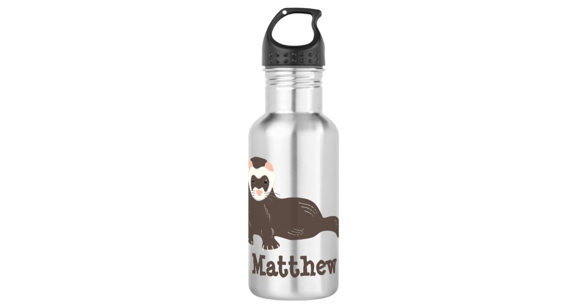Personalized Brown Ferret Stainless Steel Water Bottle Zazzle