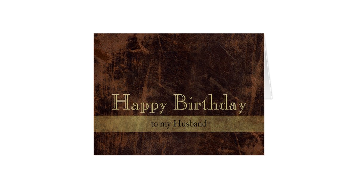 Personalized Brown/Gold Happy Birthday Masculine Card | Zazzle.com