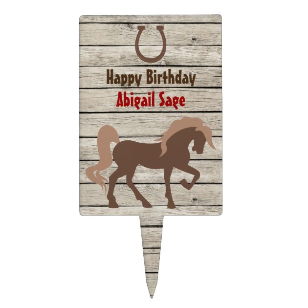 Cake Topper - Horse, Name and Age - Colac Gifts and Engraving